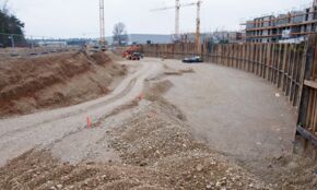 WOWOBAU Baustellenbild – Gleisharfe Bauabschnitt 1 – März –