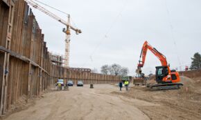 WOWOBAU Baustellenbild – Gleisharfe Bauabschnitt 1 – März –